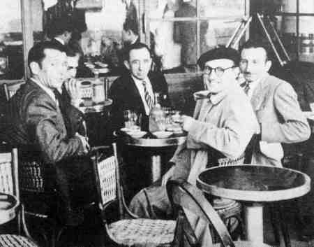 De izquierda a derecha: José Pérez Ibáñez, Jacinto Santaflorentina, Josep Pujol Grúa y Antonio Ortiz Ramírez (Tolosa, 1949)
